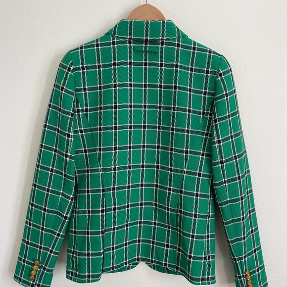 Smythe Green Plaid Blazer with Gold Buttons - Picture 2 of 5